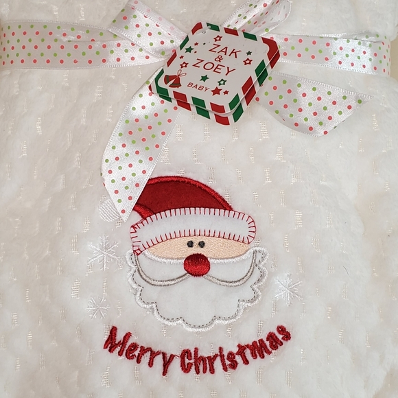 Zak & Zoey Merry Christmas Santa Baby Blanket 30" x 40" - Picture 2 of 7